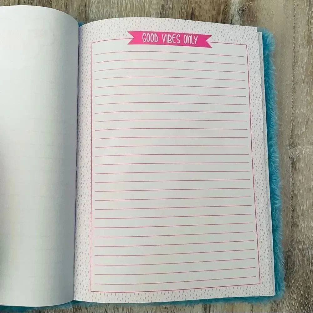 NWT Blue Ranbit Bunny Fuzzy Journal Inspirational Motivational Activity Book